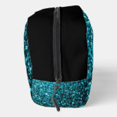 アクアブルーフェイクグリッタースパークルスモノグラム ドップキット (右)