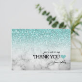 アクアブルーフェイクグリッター/マーブルスウィート16 サンキューカード (スタンド正面)