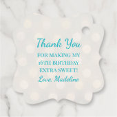 アクアブルーフォイル及び金ゴールド《写真》ぼけ味きらめく フェイバータグ (裏面)