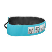 アクアブルーフォトコラージュカスタムモノグラム アスレチックヘッドバンド (左)