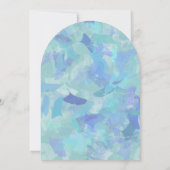 アクアブルーフォレスト葉結婚式招待状 招待状 (裏面)