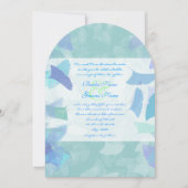 アクアブルーフォレスト葉結婚式招待状 招待状 (正面)
