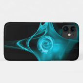 アクアブルーフラクタルバラ Case-Mate iPhoneケース (裏面(横))