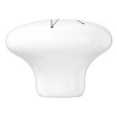 アクアブルーフランシスカスターバストミッドセンチュリーモダン セラミックノブ (側面)