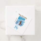 アクアブルーブラウンハッピー16th誕生日の写真名 フェイバータグ (インサイチュ)