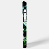 アクアブルーブラックジオメトリックスモーク抽象芸術モノグラム Case-Mate iPhoneケース (裏面 / 左)