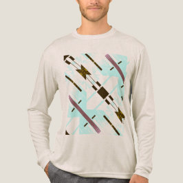 アクアブルーブラックダイアゴナルアウインスパイアト南西 トライブレンドＴシャツ