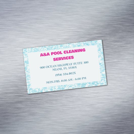 アクアブループールメンテナンス マグネット名刺 (インサイチュ)