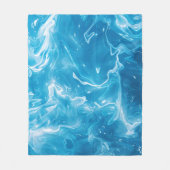 アクアブループール水パターン フリースブランケット (正面)