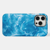 アクアブループール水パターン iPhoneケース (裏面横)