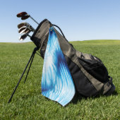 アクアブルーホワイト絞り染め ゴルフタオル (グリーン)