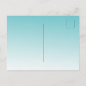 アクアブルーホワイト金ゴールドヒトデビーチ ポストカード (裏面)