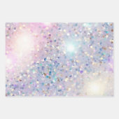 アクアブルーホワイト《写真》ぼけ味誕生日 ラッピングペーパーシート (正面3)