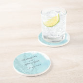 アクアブルーボタニカルウォッシュズ結婚ーズ コースター (側面)
