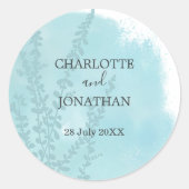 アクアブルーボタニカルウォッシュズ結婚ーズ ラウンドシール (正面)