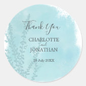 アクアブルーボタニカルウォッシュズ結婚ーズ ラウンドシール (正面)