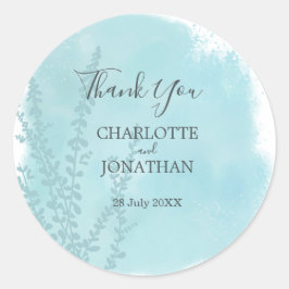 アクアブルーボタニカルウォッシュズ結婚ーズ ラウンドシール