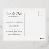 アクアブルーボタニカルウォーター洗剤 箔招待状ポストカード (裏面)