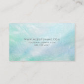 アクアブルーマザーオブパールかわいらし 名刺 (裏面)