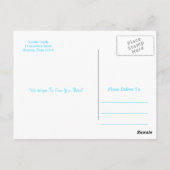 アクアブルーマスカレードボールSweet sixteen誕生日 ポストカード (裏面)