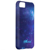 アクアブルーミルキーウェイ銀河系シレパーソナライズされたンタル Case-Mate iPhoneケース (裏面/右)