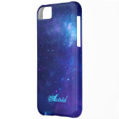 アクアブルーミルキーウェイ銀河系シレパーソナライズされたンタル Case-Mate iPhoneケース (裏面左)