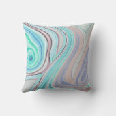 アクアブルーミントグリーン薄紫パープルパステルレインボー クッション (裏面)