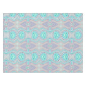 アクアブルーミントグリーン薄紫パープルパステルレインボー テーブルクロス (正面(横))