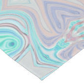 アクアブルーミントグリーン薄紫パープルパステルレインボー テーブルクロス (アングル)