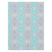 アクアブルーミントグリーン薄紫パープルパステルレインボー テーブルクロス (正面)