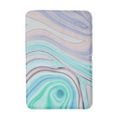 アクアブルーミントグリーン薄紫パープルパステルレインボー バスマット (正面縦)