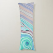 アクアブルーミントグリーン薄紫パープルパステルレインボー ボディピロー (正面縦)