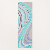 アクアブルーミントグリーン薄紫パープルパステルレインボー ヨガマット (正面)