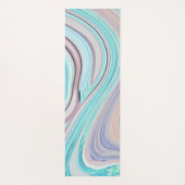アクアブルーミントグリーン薄紫パープルパステルレインボー ヨガマット (裏面)