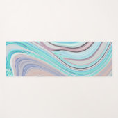 アクアブルーミントグリーン薄紫パープルパステルレインボー ヨガマット (正面(横))