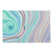 アクアブルーミントグリーン薄紫パープルパステルレインボー 枕カバー (裏面-右)