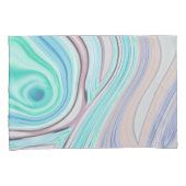 アクアブルーミントグリーン薄紫パープルパステルレインボー 枕カバー (正面右)