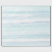 アクアブルーミントホワイトウォーターストライプカラー ラッピングペーパー (フラット)