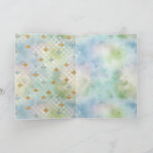 アクアブルーミント金ゴールドグリッターマーメイド カード (内部)