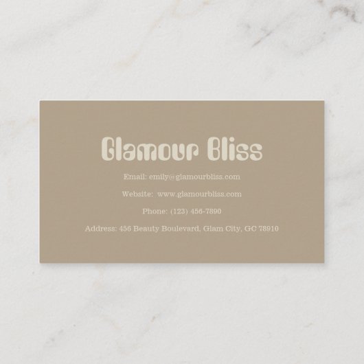 アクアブルーメイクアップアーティストサロン 名刺 (裏面)