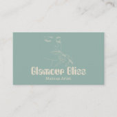 アクアブルーメイクアップアーティストサロン 名刺 (正面)