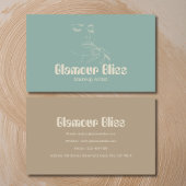 アクアブルーメイクアップアーティストサロン 名刺