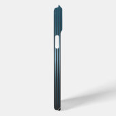 アクアブルーメタリックとブラックの名入れデザイン Case-Mate iPhoneケース (裏面 / 右)