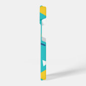 アクアブルーメンフィスモノグラム iPhoneケース (左側面)