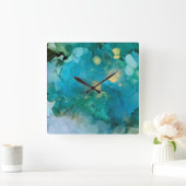 アクアブルーメI スクエア壁時計 (ホーム)