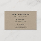 アクアブルーモダンクラフト抽象芸術アートアポイントメント 名刺 (裏面)