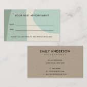 アクアブルーモダンクラフト抽象芸術アートアポイントメント 名刺 (正面/裏面)