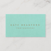 アクアブルーモダンミニマルプロフェッショナル 名刺 (正面)