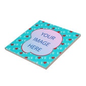 アクアブルーラブシモダンック タイル (側面)