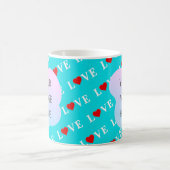 アクアブルーラブ コーヒーマグカップ (中央)